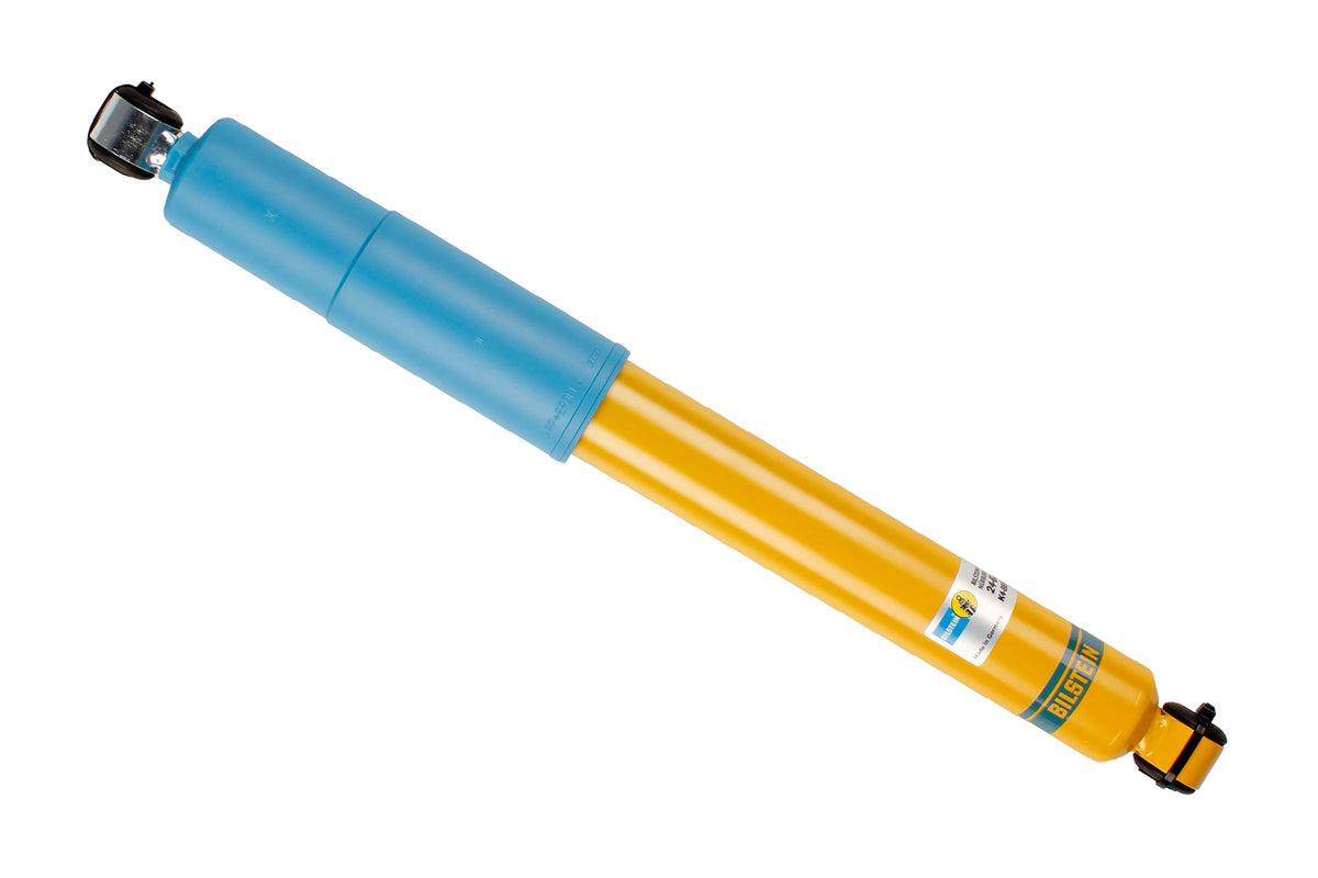 Bilstein B6 rear shock absorber for Volkswagen Transporter T2, durable suspension component with metal and rubber parts.