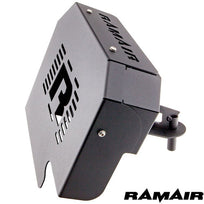 Ramair Ford Focus ST 225 red performance induction kit with ECU holder, showcasing air intake components and vibrant red filter.