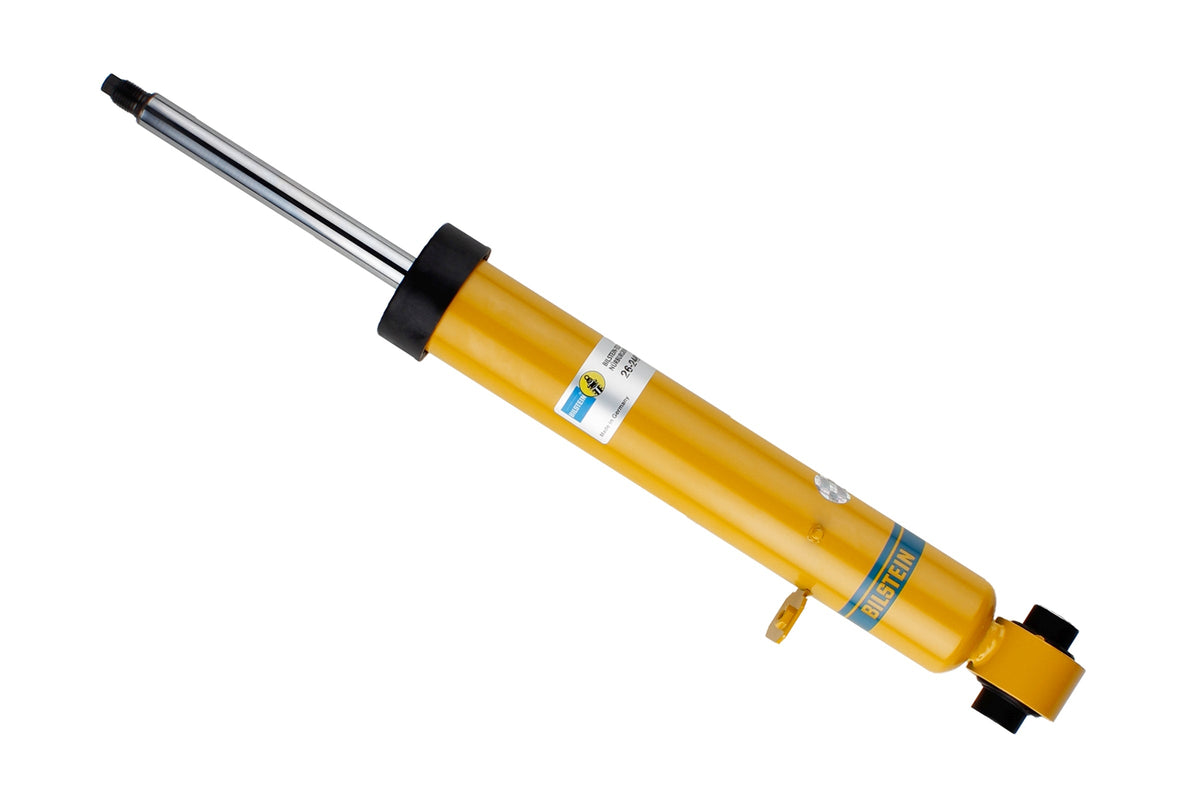 Bilstein B6 rear shock absorber for BMW M3 F80, M4 F82, M4 F83, showing the metal shock body and mounting components.