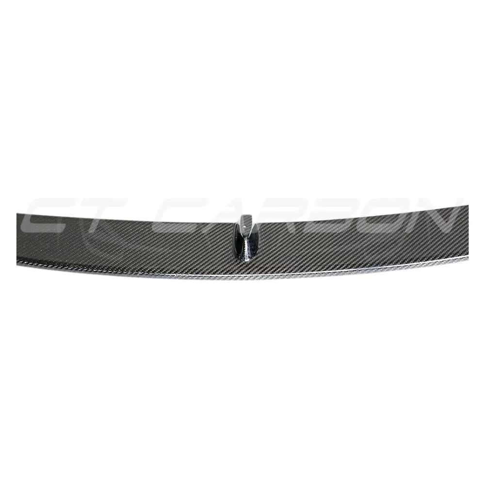 BMW M3 M4 F80 F82 F83 carbon fibre splitter set by CT Carbon, three-piece aerodynamic front splitter for 2014-2020 models.