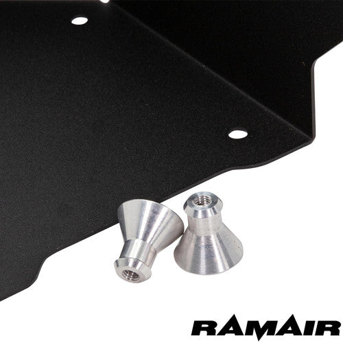 Ramair air filter induction intake kit installed in a Ford Fiesta ST MK8 1.5 Ecoboost engine for improved airflow and performance.