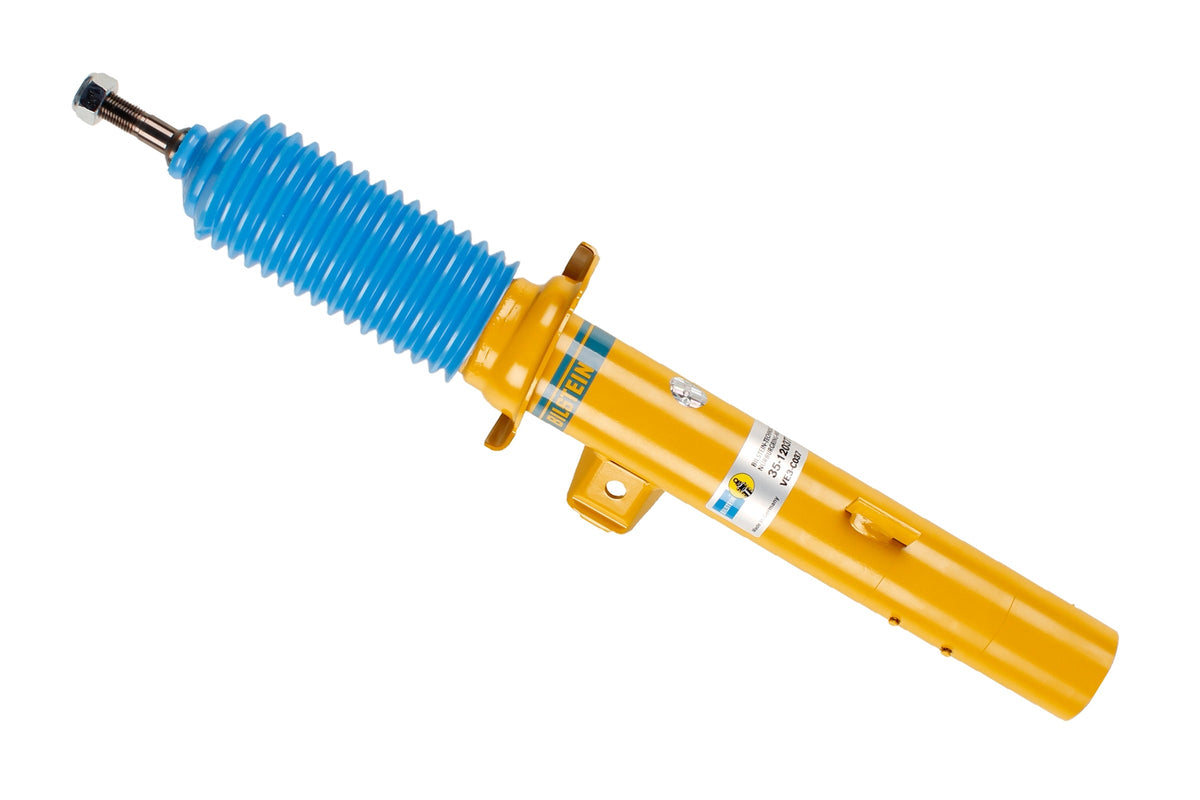 Bilstein B6 shock absorber for BMW 3 Series E90 E91 E92 E93, showing the black metal body and mounting components.