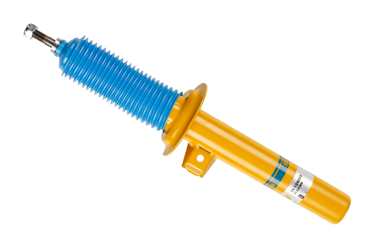 Bilstein B6 shock absorber for BMW Z4 E85, showing the durable metal body and mounting components of the suspension part.