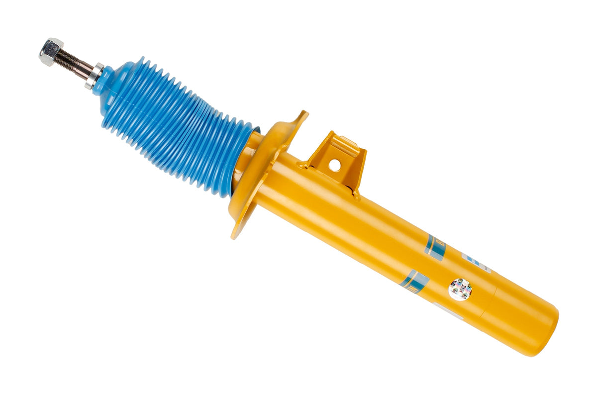 Bilstein B8 shock absorber for BMW Z4 E85 model, showing the metal coil and mounting components in close-up image.