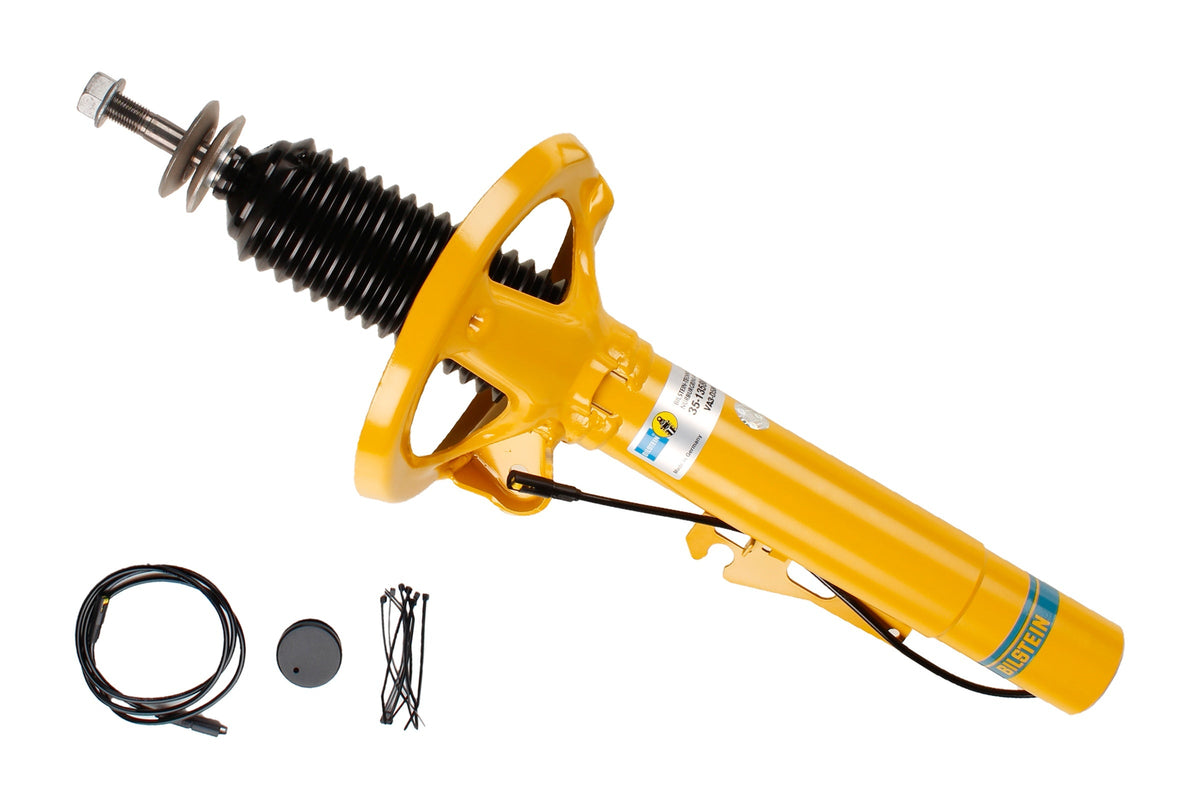 Bilstein B6 shock absorber for Porsche 997 C4, showing the metal cylinder and mounting components.