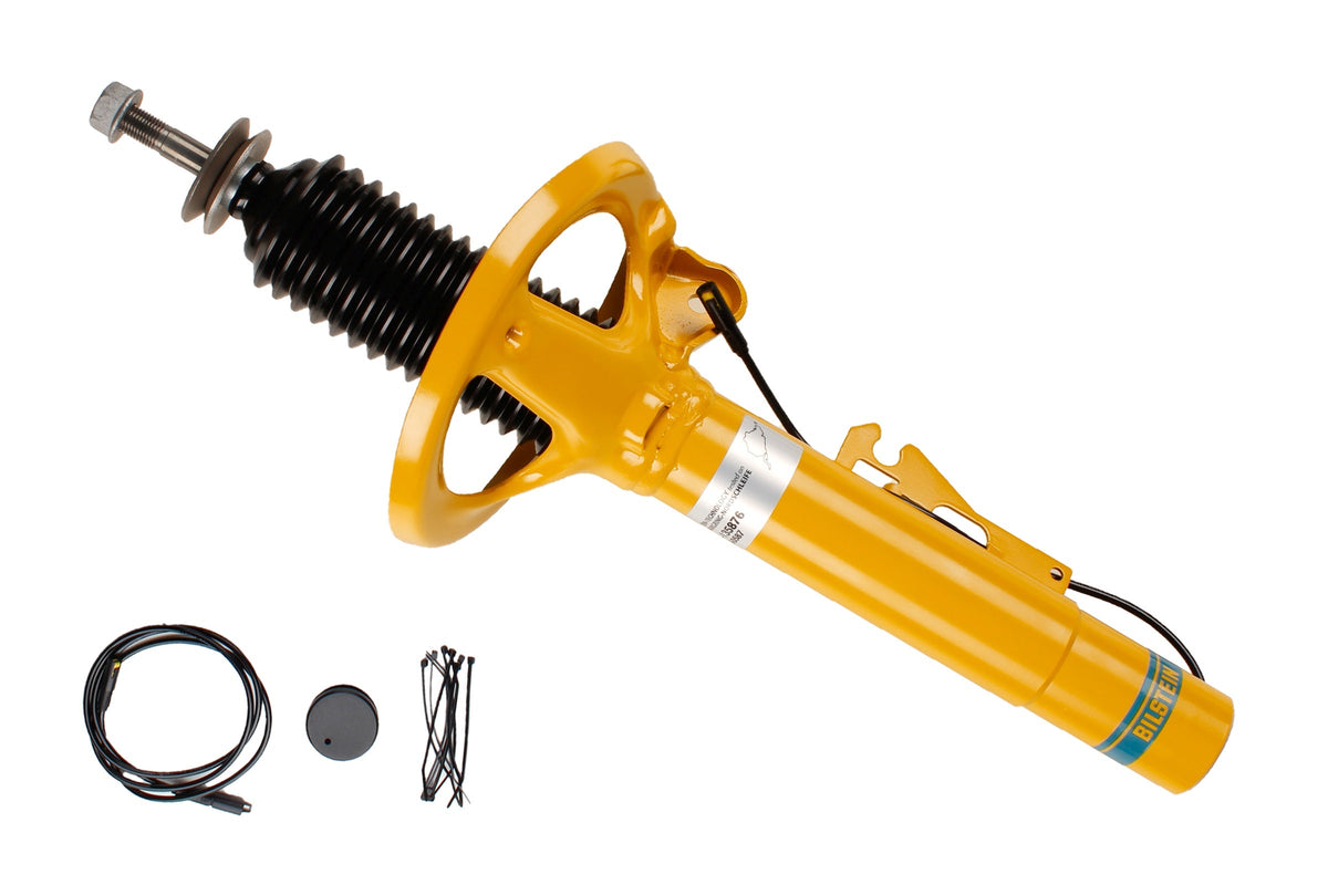 Bilstein B6 shock absorber for Porsche 997 C4, showing the durable metal body and mounting components.
