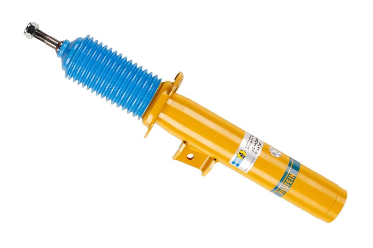 Bilstein B8 shock absorber for BMW 5 Series E60 and E61 models, showing the durable metal body and mounting components.