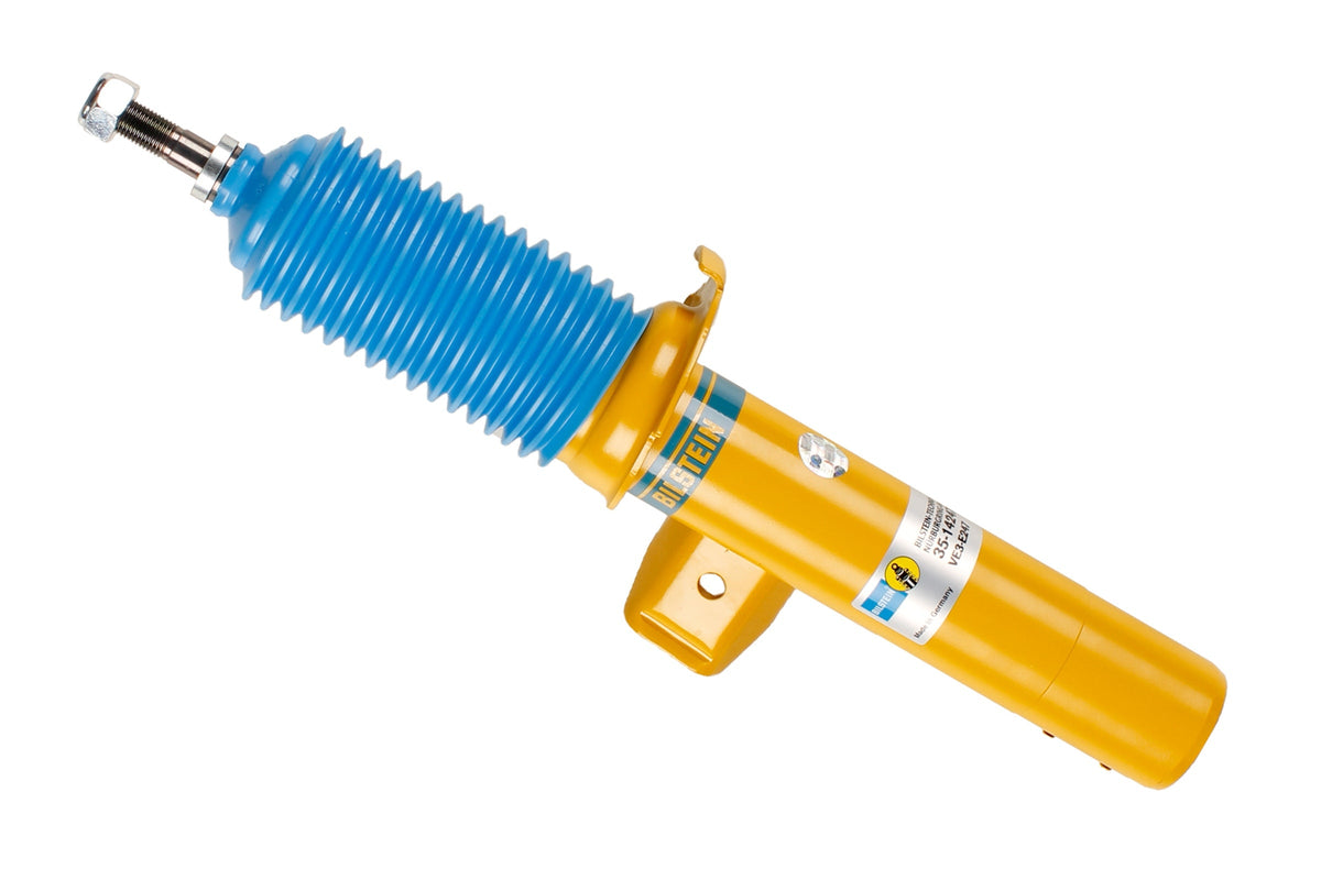 Bilstein B8 shock absorber for BMW 3 Series E90, showcasing the durable suspension component with mounting parts.