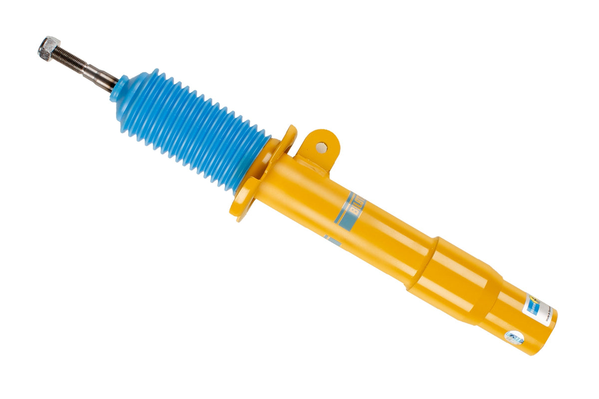 Bilstein B8 shock absorber for BMW 3 Series E92, showcasing the durable suspension component with metal body and mounting points.