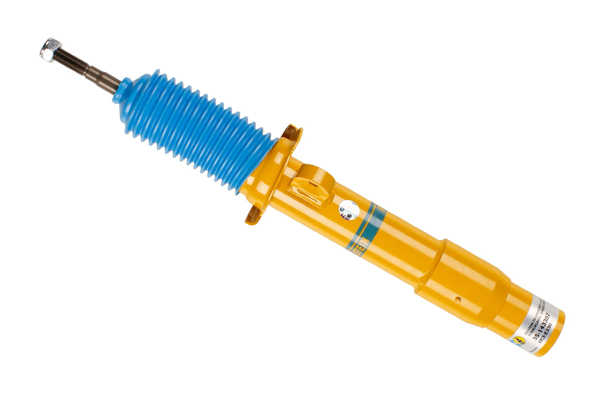Bilstein B8 shock absorber for BMW 3 Series E92, part number 35-143307, showing the durable metal body and mounting points.