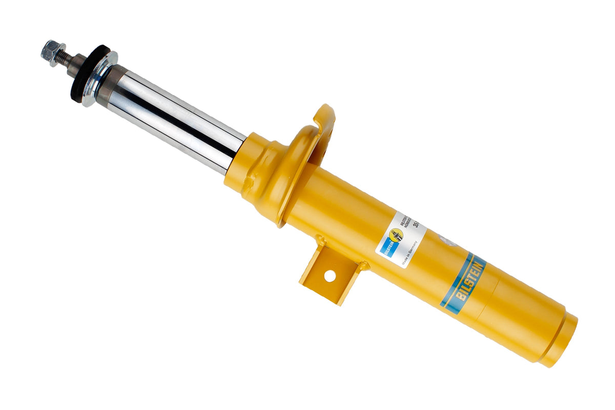 Bilstein B8 shock absorber for BMW 14 F2036 4WD vehicle, showcasing the durable metal body and mounting components.