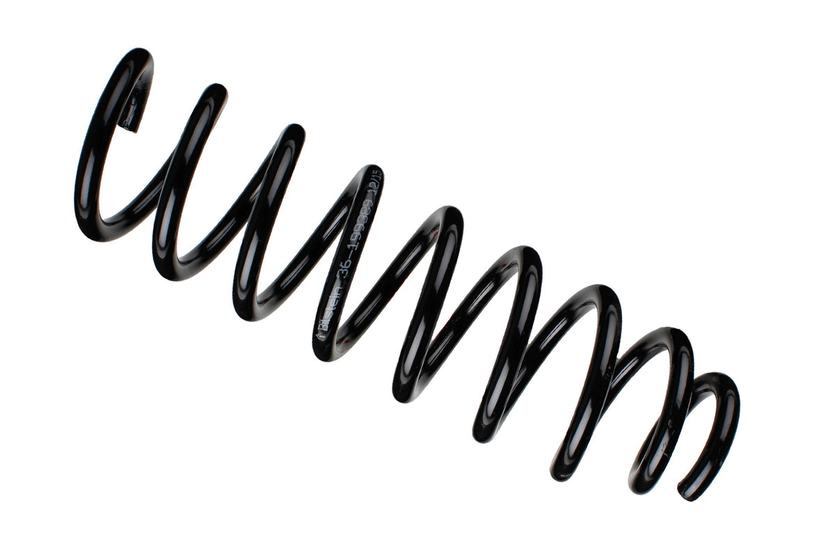Bilstein B3 OE replacement coil spring for Volkswagen Touareg 2009, part number 36-199389, showing the black coil spring in the image.
