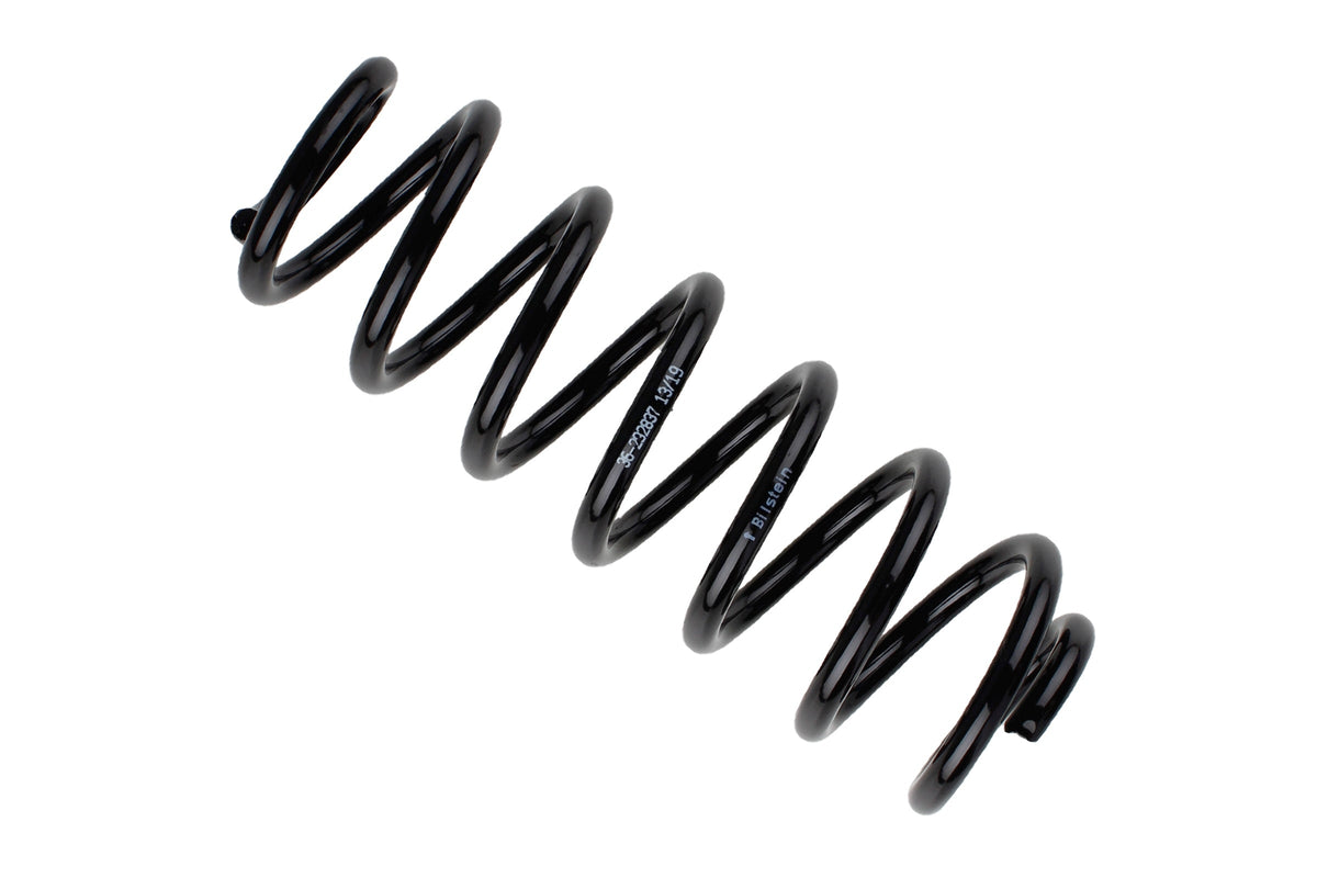 Bilstein B3 rear coil spring for Volkswagen Golf VII, showing a close-up of the durable metal coil spring.