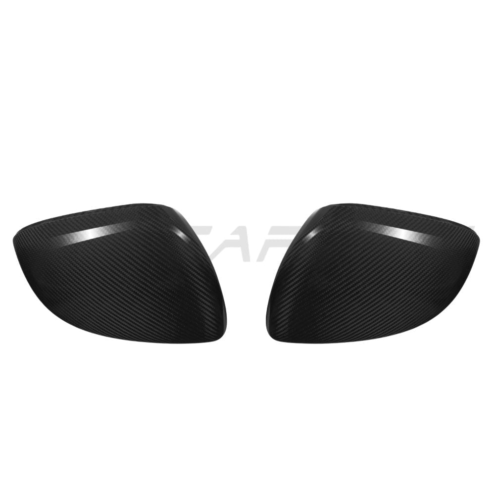 Mercedes W206 C-Class 2021+ CT Carbon pre-preg carbon fiber side mirrors with sleek, aerodynamic design.
