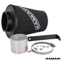 Ramair Punto Abarth 1.4T SR performance induction kit with high-flow air filter and intake tubing, designed for enhanced engine airflow.
