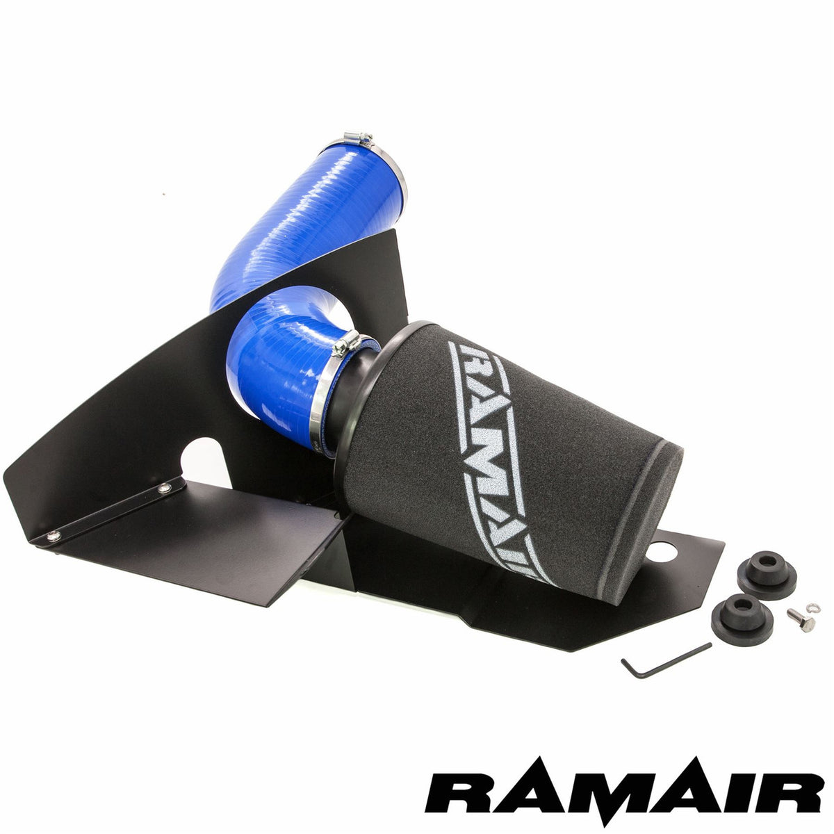 Ramair induction kit with air filter and heat shield for Audi A3, Skoda Octavia, Seat Leon, VW Golf GTI, and Scirocco.