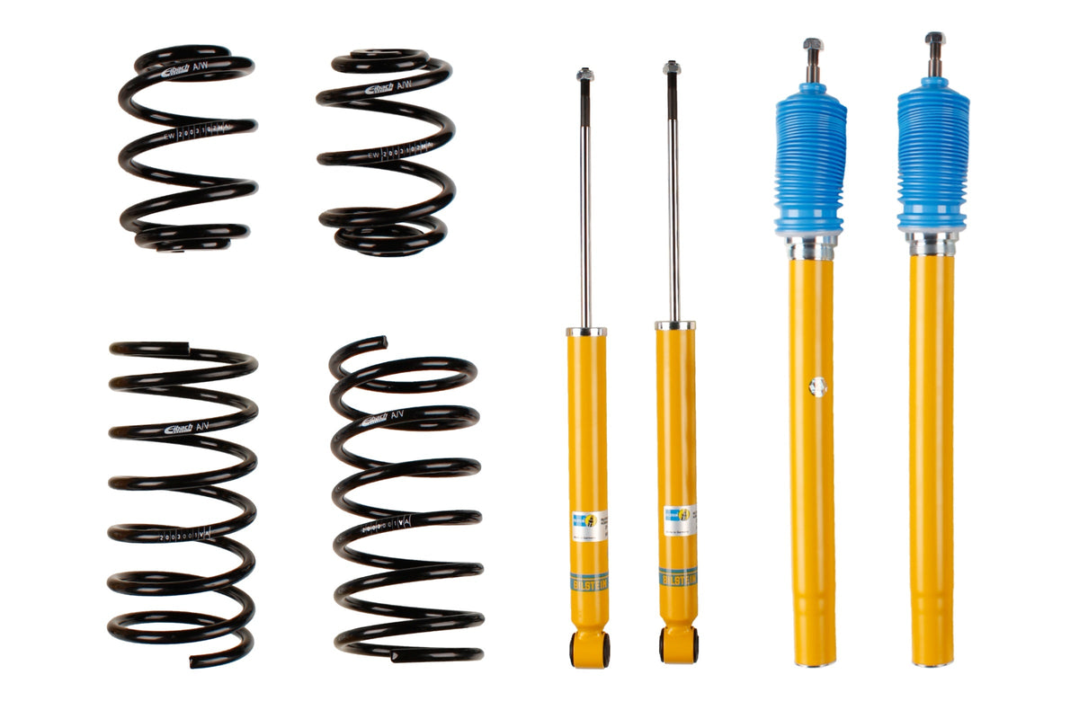 Bilstein B12 suspension kit for BMW 3 Series E30, featuring shock absorbers and coil springs for improved ride quality.