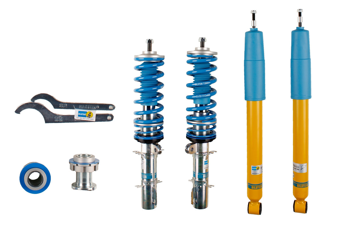 Bilstein B14 suspension coilover kit for Audi TT K, showing the assembled coilover with shock absorber and spring components.