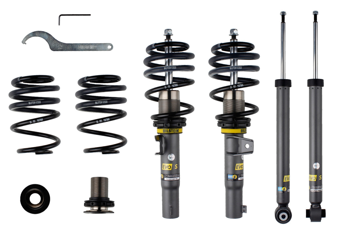 Bilstein ES suspension coilover kit for Volkswagen Golf 8, 50mm lift, with multi-k adjustment, part number 47-313750.
