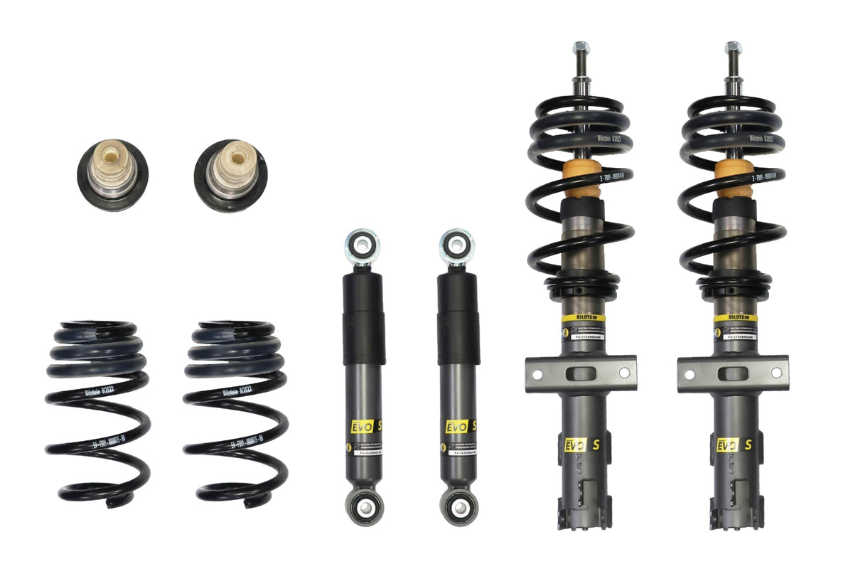 Bilstein ES coilover suspension kit for Volkswagen Multivan T7, EVO S model, with adjustable shock absorbers and coil springs.