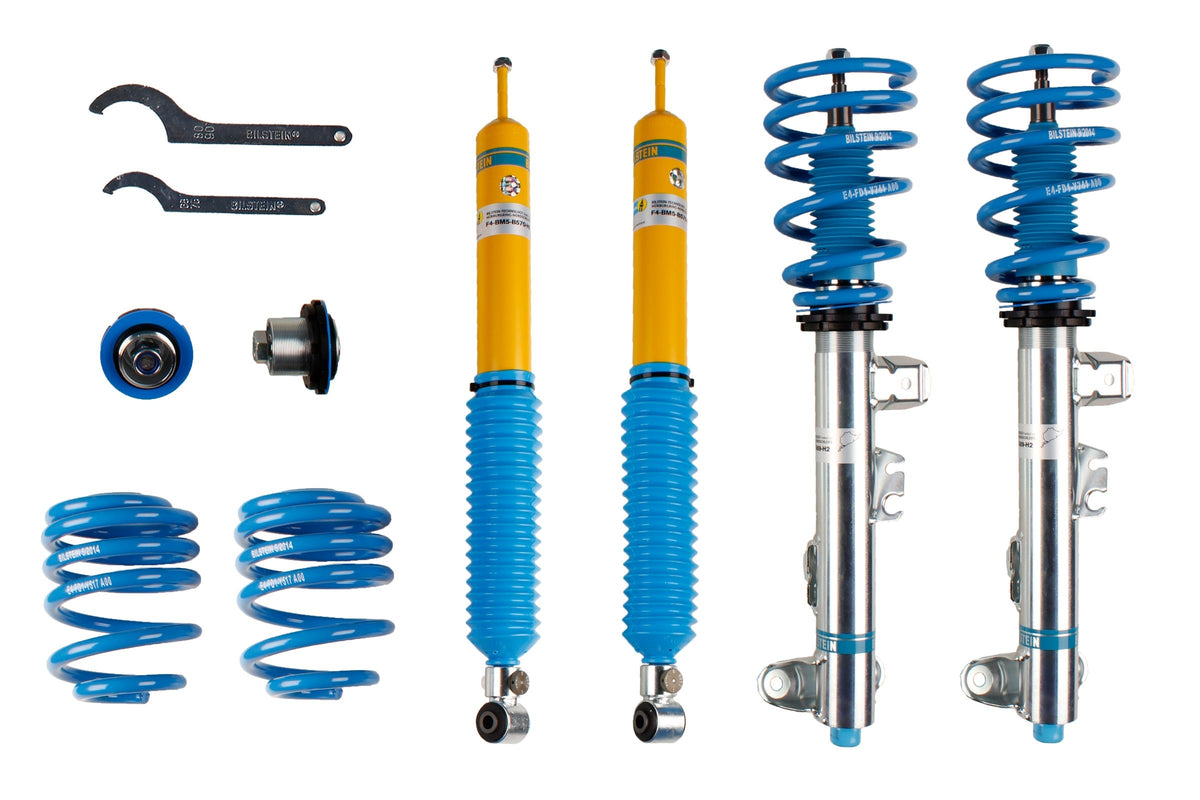 Bilstein B16 coilover suspension kit for BMW M3 3.2 E36, featuring adjustable shocks and coil springs for enhanced performance.
