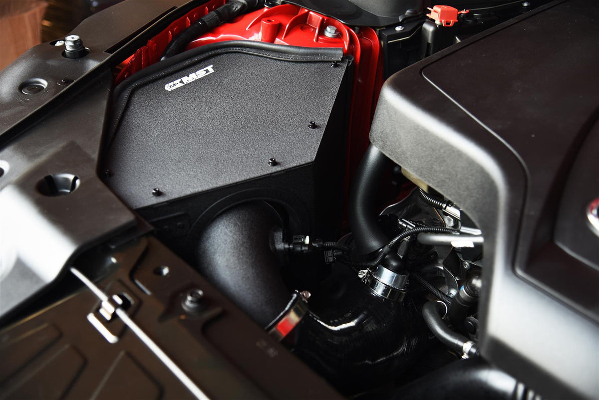 MST Performance induction kit and inlet for 2.0 B48 Supra and BMW Z4, showcasing the sleek, high-performance air intake system.