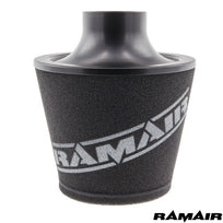 Ramair Ford Focus ST 225 red performance induction kit with ECU holder, showcasing the high-flow air intake components.