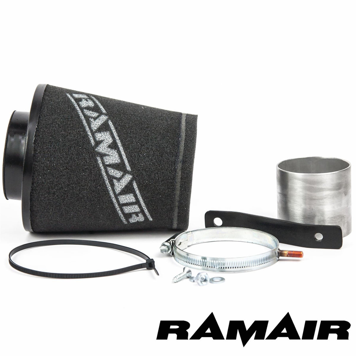 Ramair Mini Cooper S 1.6i R53 induction air filter kit showcasing the high-performance air filter and intake assembly.