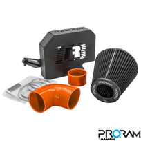 Ramair PRORAM performance induction kit in orange for Ford Focus ST 225, featuring air intake components and ECU holder.