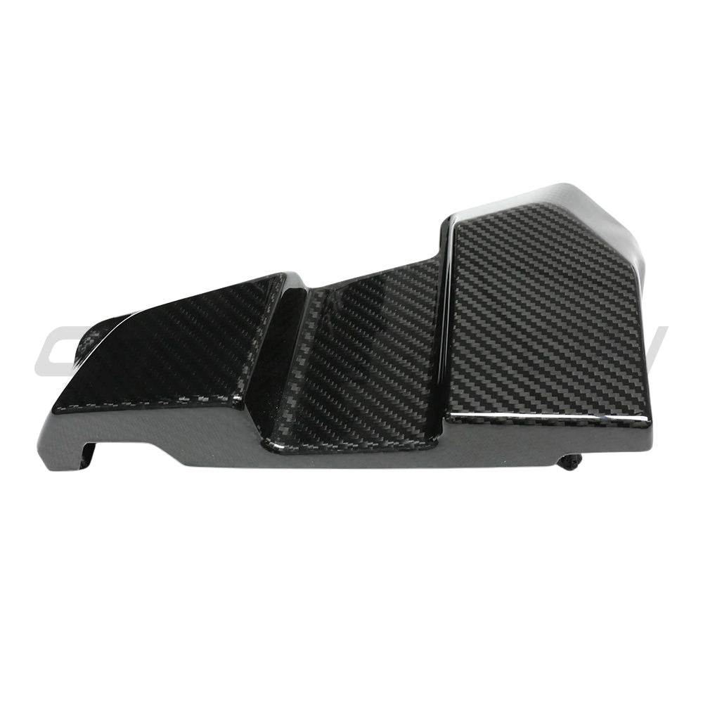 BMW G81 M3 Touring CT Carbon full carbon fiber engine dress-up kit installed on the car's engine bay.