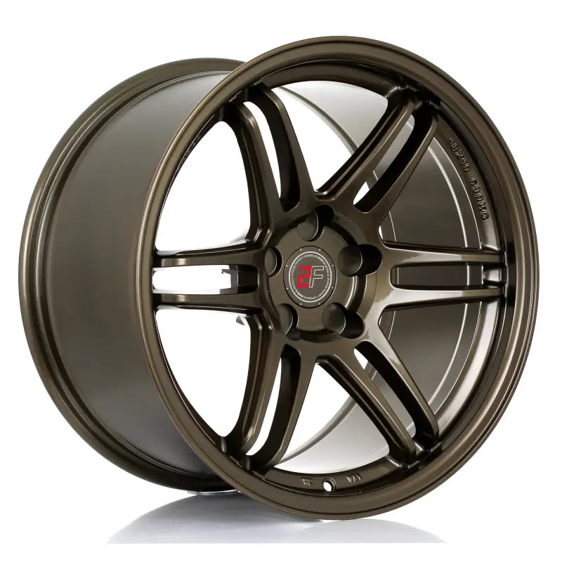 2Forge ZF5 semi-forged wheels showing a sleek, modern design with a metallic finish, suitable for automotive customization.