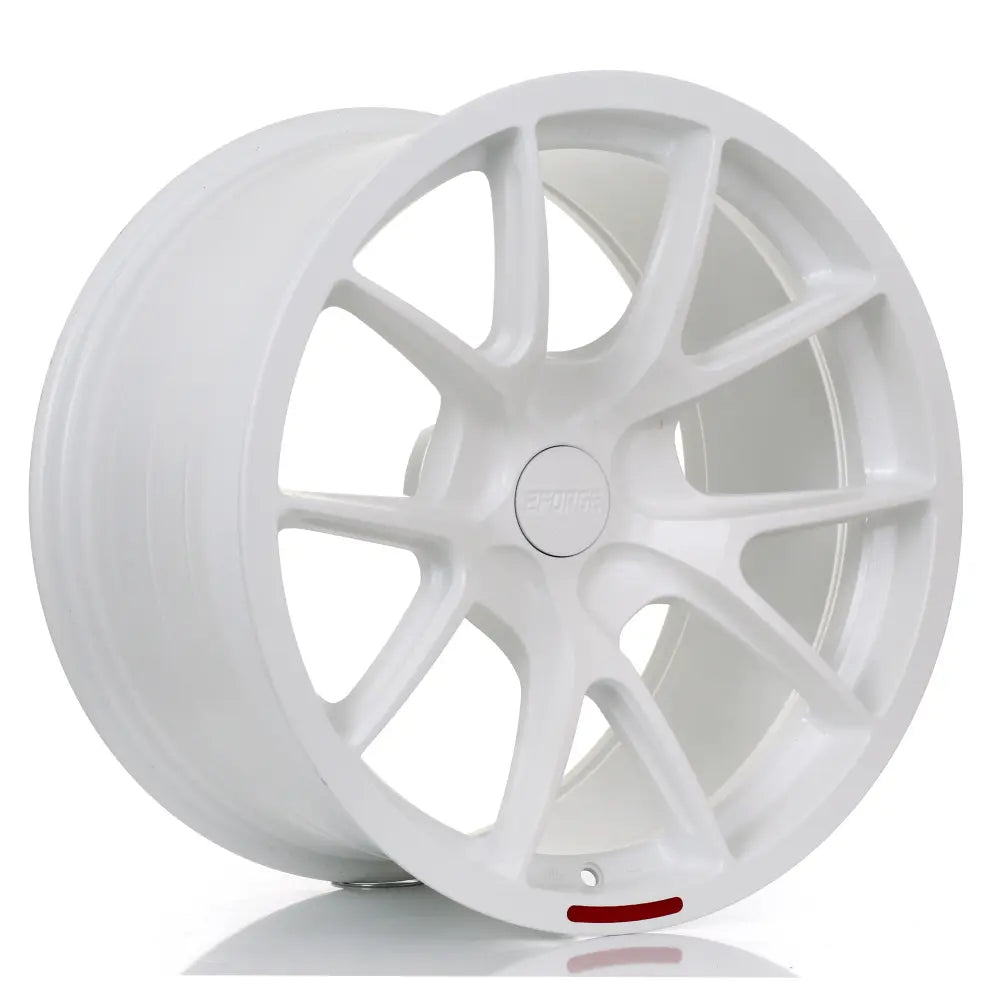 2Forge ZF9 semi-forged wheels with matte finish, showcasing sleek, modern design and multi-spoke pattern for vehicle enhancement.