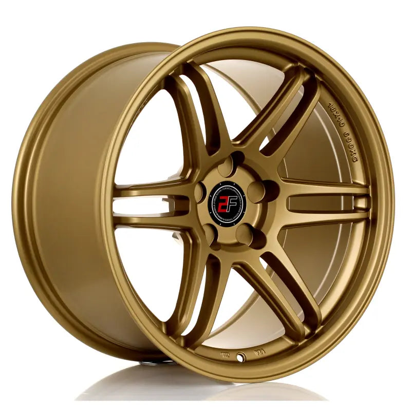 2Forge ZF5 semi-forged wheels with a sleek finish, featuring six-spoke design and durable construction for performance vehicles.