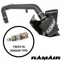 Ramair Ford Focus ST 250 MK3 2.0T induction kit with air filter, heat shield, crossover pipe, and hard pipe for improved airflow.