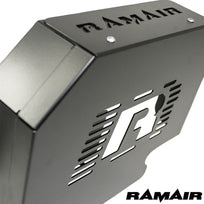 Ramair Ford Focus ST 225 orange performance induction kit with ECU holder, featuring high-flow air filter and sleek intake design.