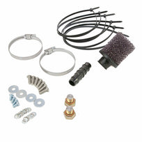 Ramair Triumph Bonneville & Thruxton air box removal induction kit installed on motorcycle engine, showcasing performance upgrade components