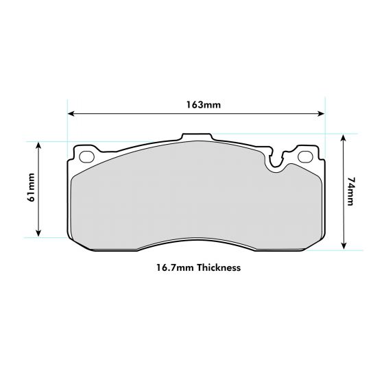 PBS Performance Brake Solutions MINI R56 John Cooper Works GP 2012-2013 front brake pads with part number 8594.