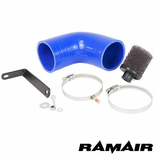 Ramair Honda Jazz mk2 1.4 blue SR performance induction foam air filter kit installed, showcasing the high-performance air intake system.