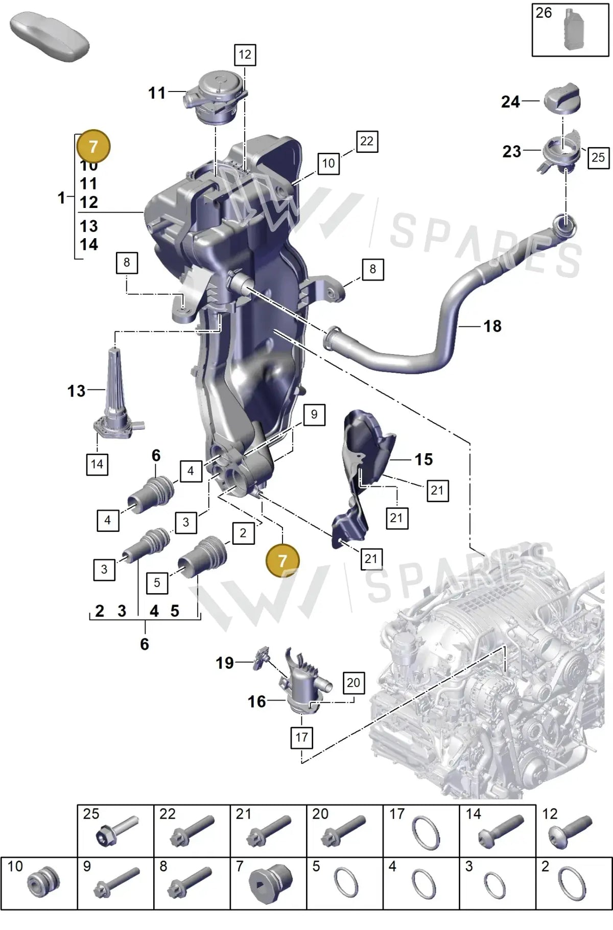 9GT115647C – manufacturer parts catalogue diagram for identification; only the listed part is supplied