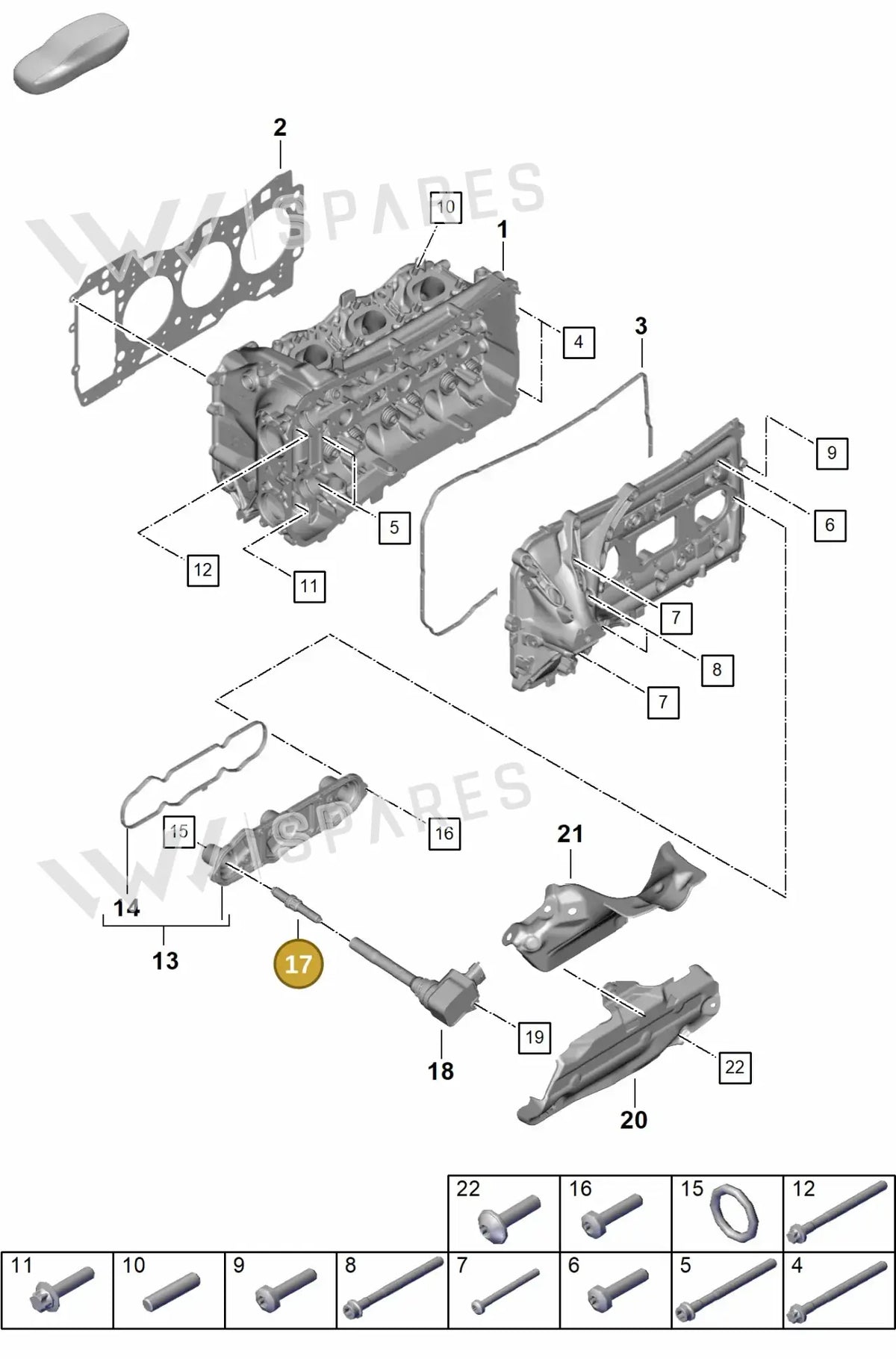 9GT905612A – manufacturer parts catalogue diagram for identification; only the listed part is supplied