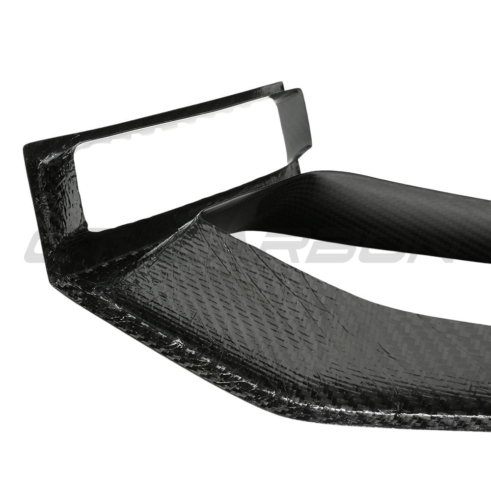 Carbon fiber front bumper middle trim for BMW X3M/X4M F97/F98 LCI 2022+ by CT Carbon, showing the sleek, textured accessory.