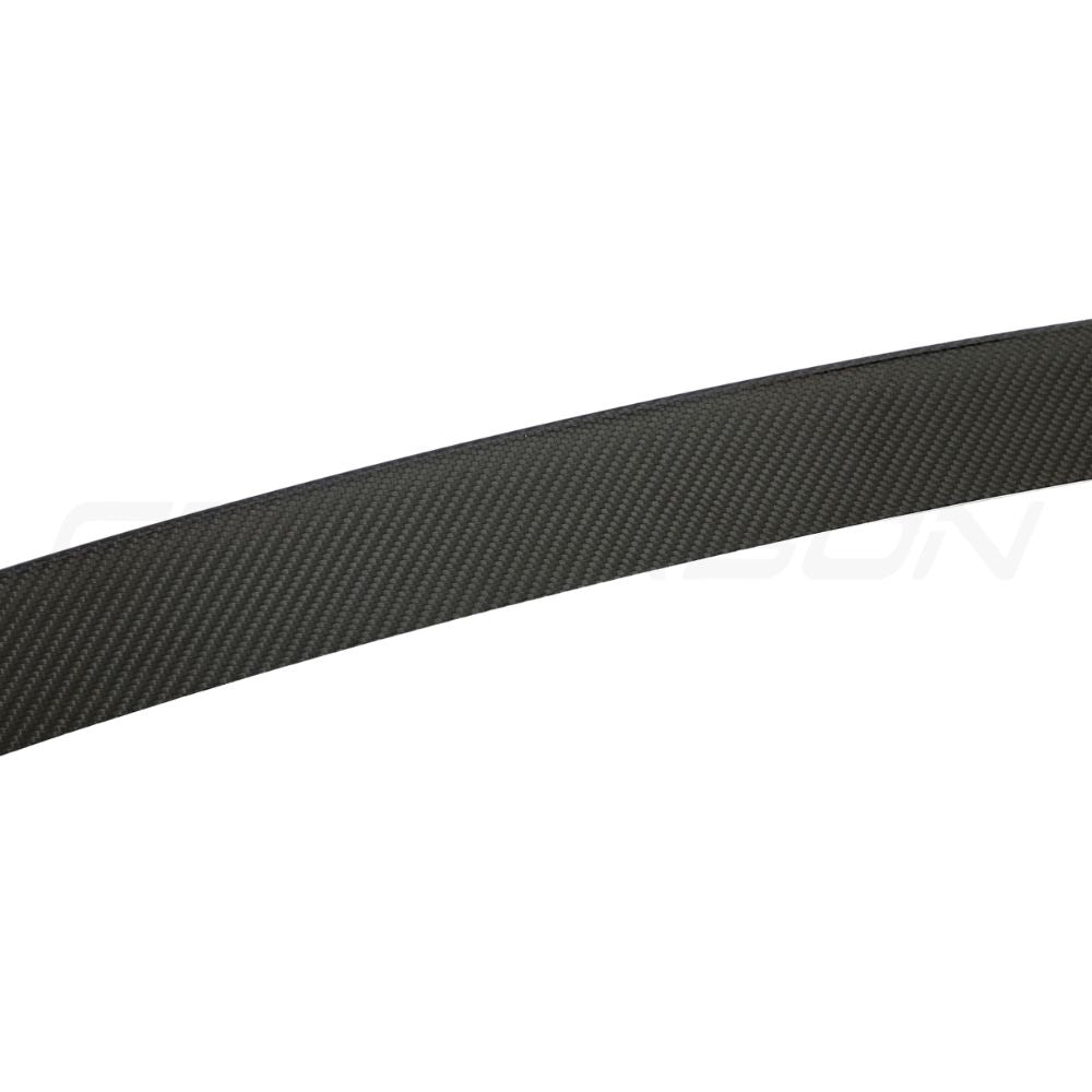 Audi A4/S4/RS4 B9 and 9.5 carbon fiber middle spoiler by CT Design, showcasing the sleek, textured carbon fiber finish.
