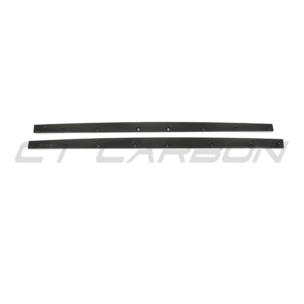 Full Audi RS3 8Y Sportback carbon fibre kit by CT Design V2, showcasing lightweight, high-gloss carbon fiber components.