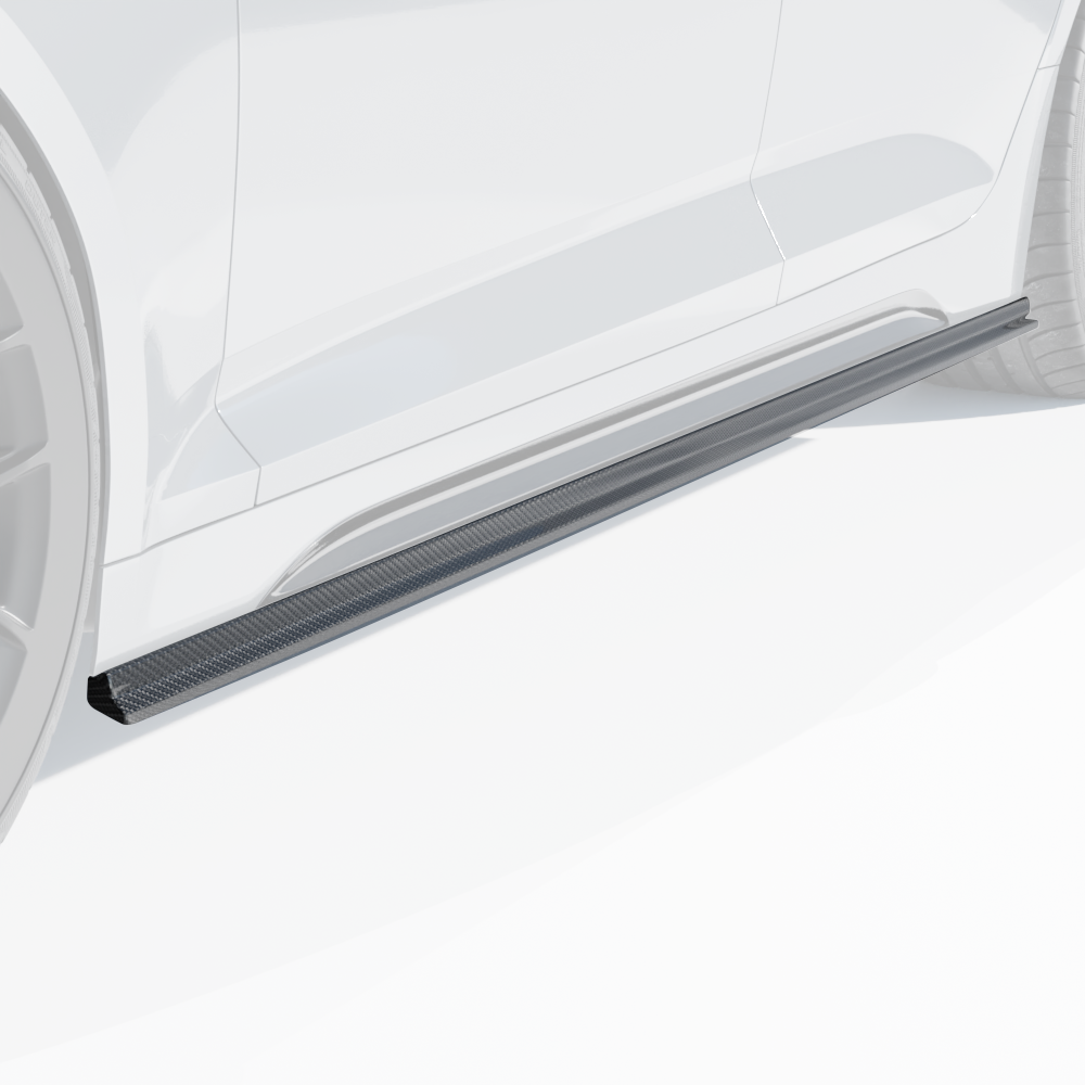Audi RS5 B9.5 Sportback 2020-2024 carbon fibre side skirts by CT Design, showcasing sleek aerodynamic styling and high-quality finish.
