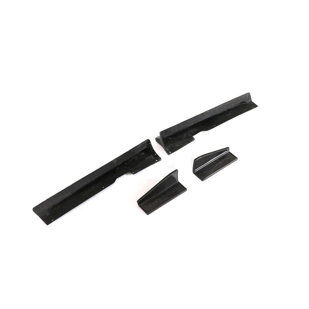 Audi TTRS Quattro MK3 2015-2018 carbon fibre side skirts by CT Carbon, showcasing sleek, lightweight side skirt design.