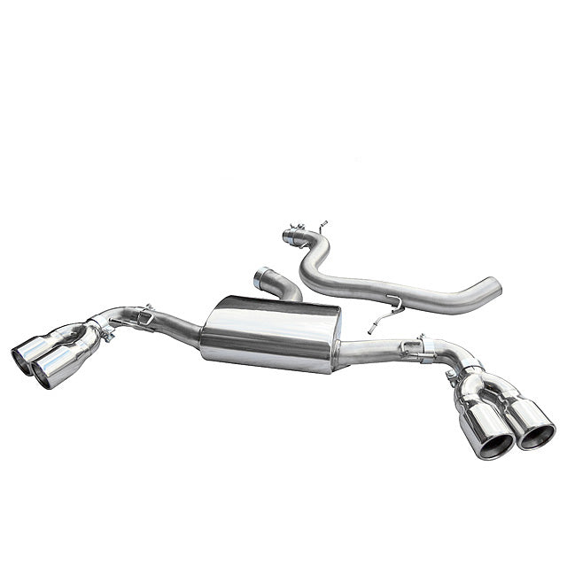 Cobra Sport Audi TT Mk2 1.8/2.0 TFSI cat back performance exhaust system installed on a 2007-2011 model.