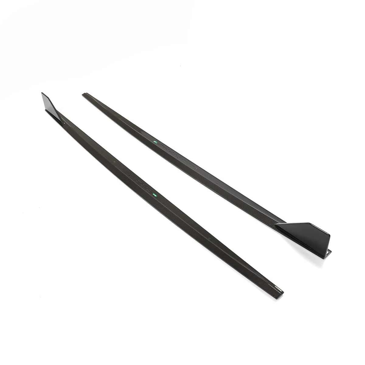 BMW 1 Series F40 carbon fibre side skirts by CT Design, showcasing sleek, lightweight aerodynamic car accessories.