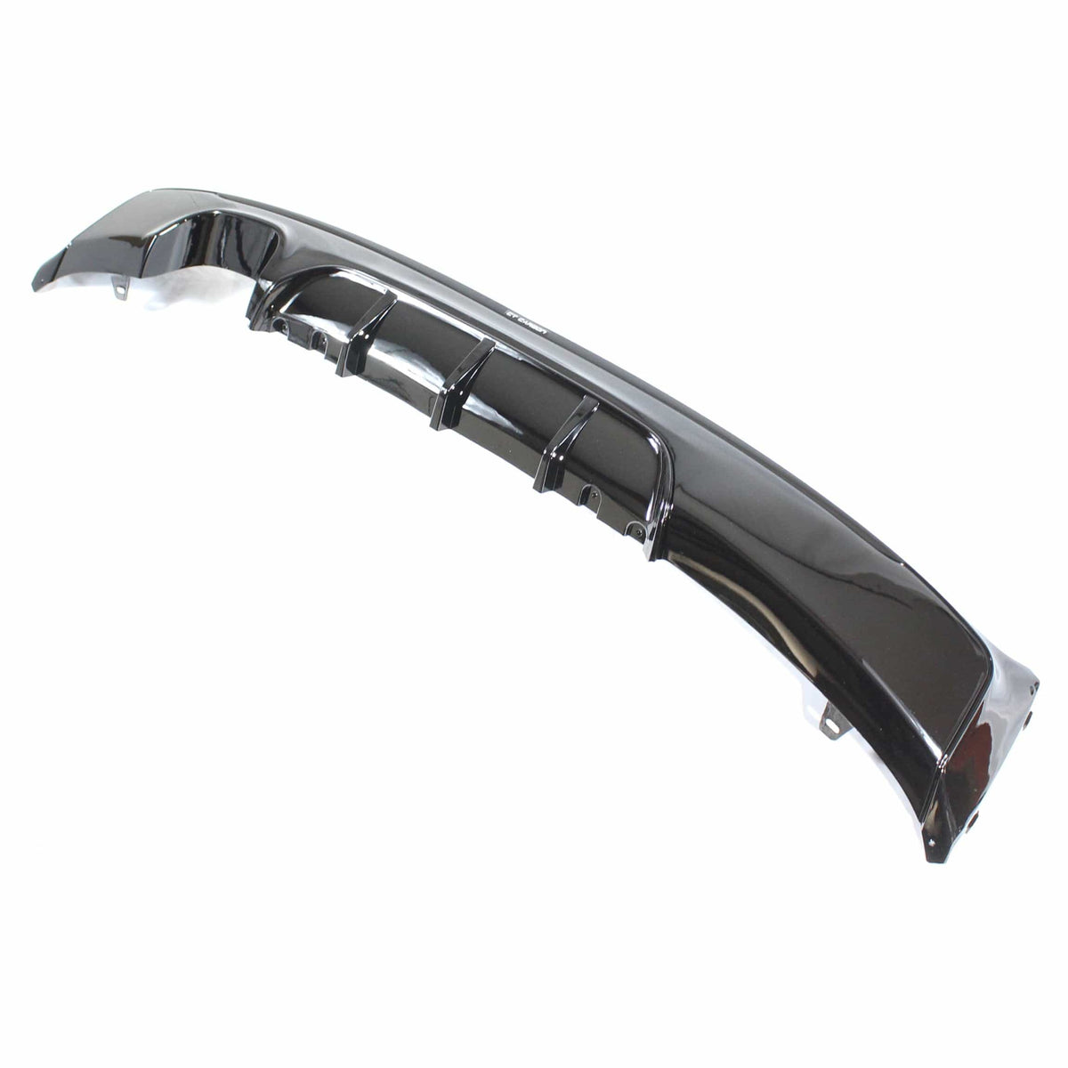 BMW 2 Series F22/F23 diffuser with gloss black finish and twin exhaust cutouts, designed by CT Carbon for sporty rear styling.