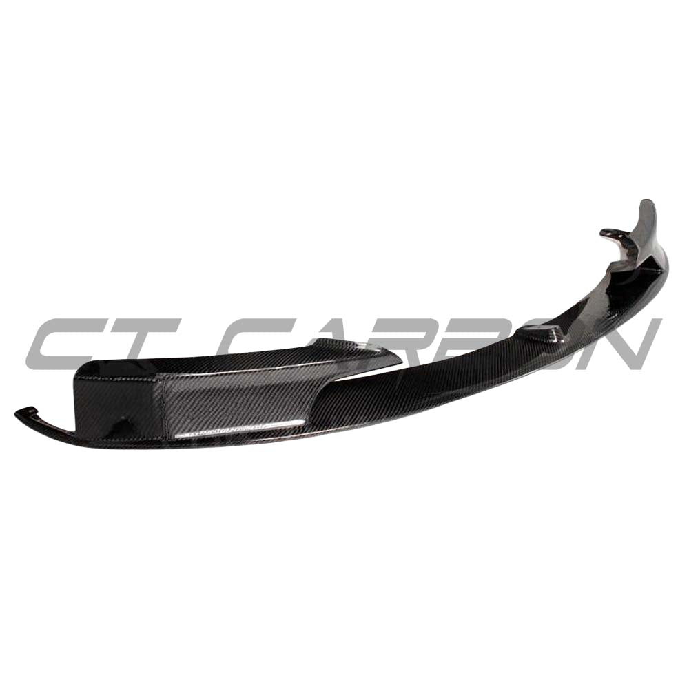 BMW F30 3 Series 2011-2019 CT Carbon full carbon fibre splitter kit, MP style, for enhanced sporty look and performance.