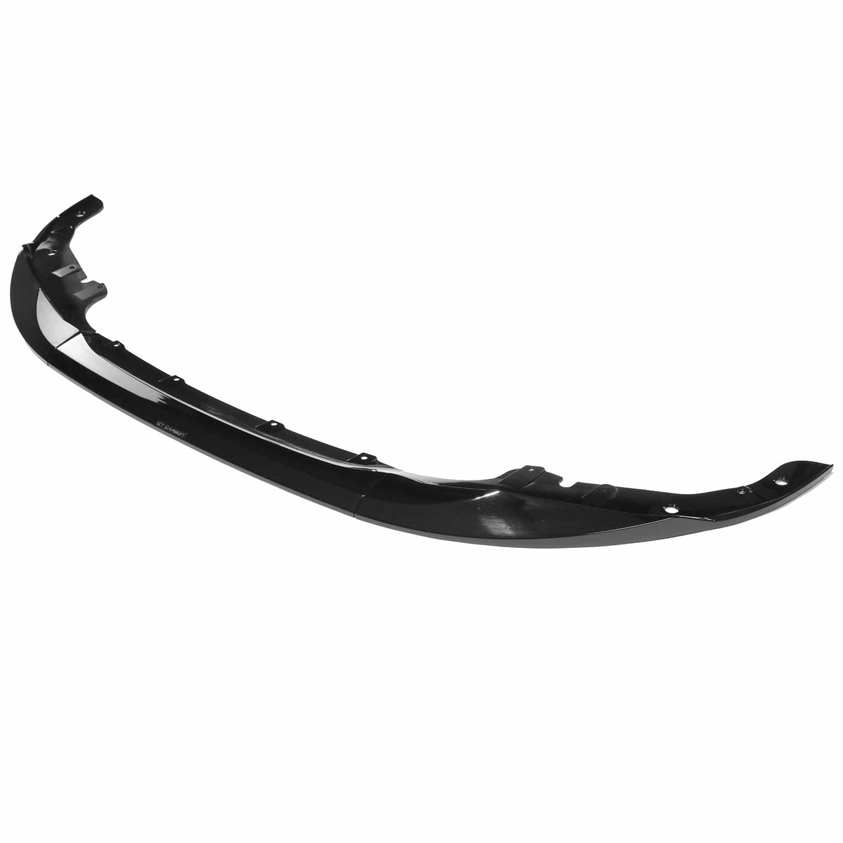 BMW 4 Series G22 G23 pre-LCI gloss black splitter by CT Carbon, front view showing sleek aerodynamic design.